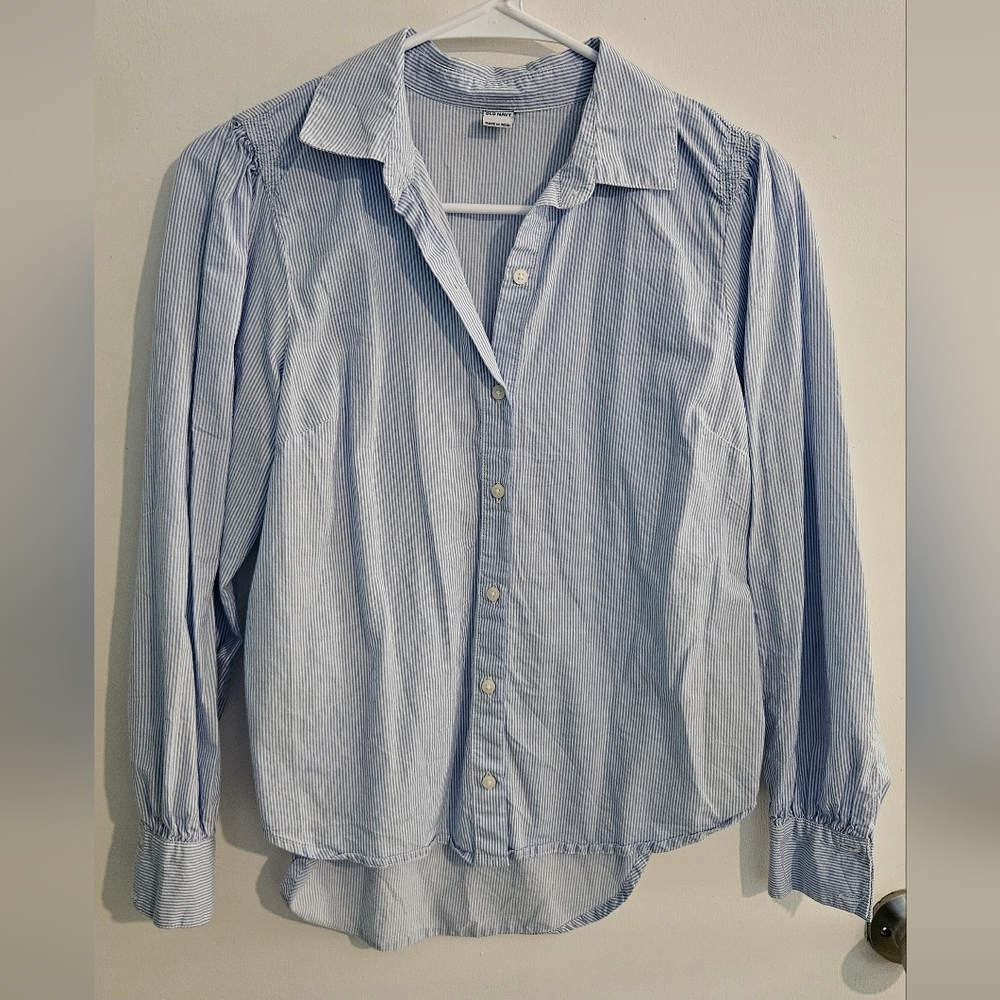 Old Navy Blue Casual Button Down Shirt